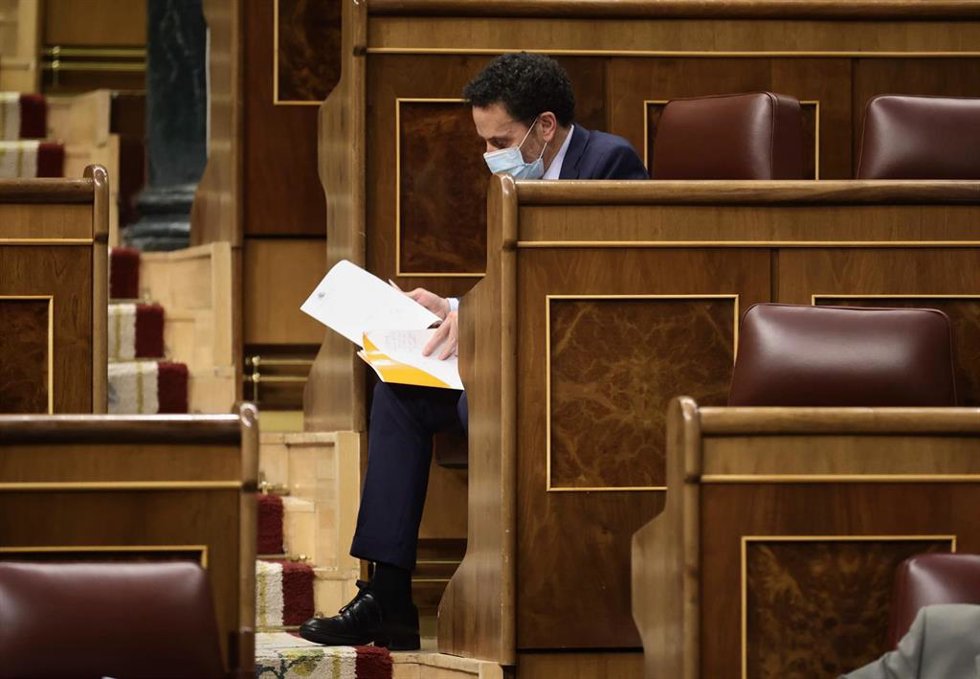 El vicesecretario general de Cs y portavoz del Comité Ejecutivo, Edmundo Bal, en su escaño