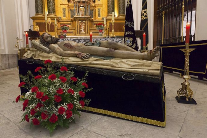 Imagen de archivo del Cristo Yacente que centra los actos del Sábado Santo vallisoletano