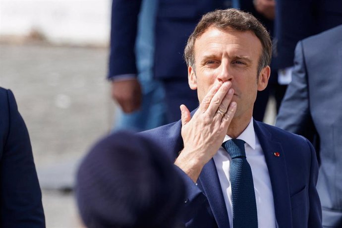 El presidente francés y candidato a la reelección