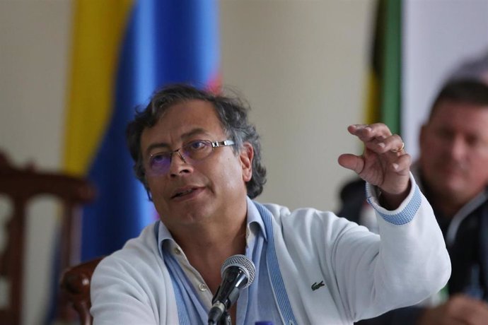 El candidato presidencial colombiano de la coalición Pacto Histórico Gustavo Petro