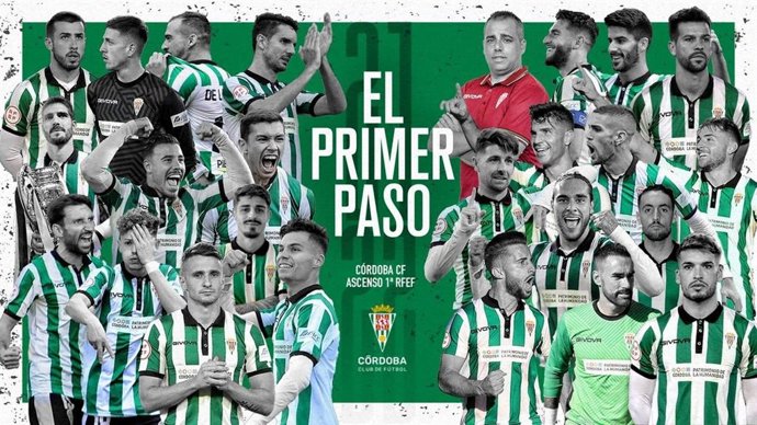 Moreno celebra el ascenso a Primera RFEF como campeón del Córdoba CF: "Nunca dejasteis de creer"