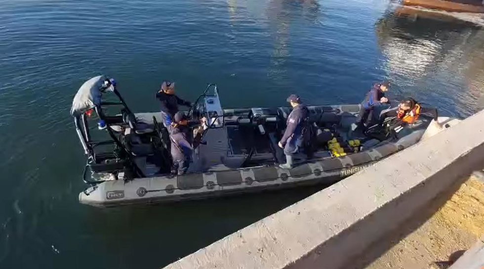 Operaciones de salvamento del barco 'Xelo' en Túnez