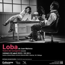 Cartel de la obra la obra de teatro Loba