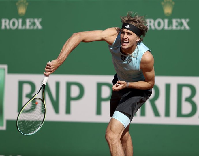 Alexander Zverev aka Sascha Zverev of Germany during day 6 of the Rolex Monte-Carlo Masters 2022, an ATP Masters 1000 tennis tournament on April 15, 2022, held at the Monte-Carlo Country Club in Roquebrune-Cap-Martin, France - Photo Jean Catuffe / DPPI