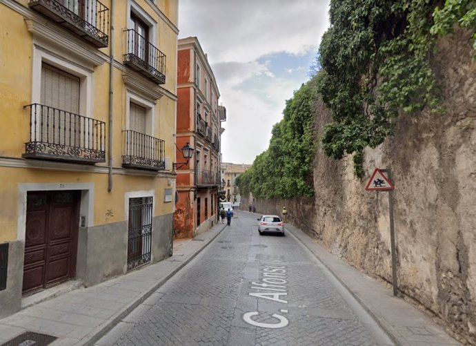 Calle Alfonso VIII de Cuenca vista en Google Street View