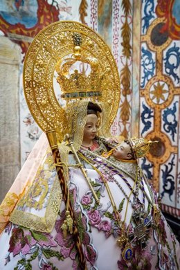 Imagen de la Virgen de la Montaña, que baja de sun santuario este miércoles para iniciar el Novenario