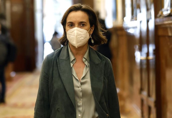 La secretaria general del Partido Popular y portavoz del partido, Cuca Gamarra, en una sesión plenaria, en el Congreso de los Diputados, a 7 de abril de 2022, en Madrid (España). 