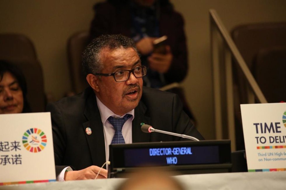 Archivo - El director general de la OMS en la Asamblea de la ONU