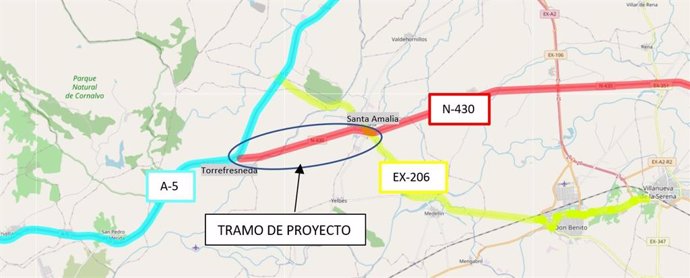 Mitma formaliza el contrato de redacción del proyecto de la A-43 entre Torrefresneda (A-5) y Santa Amalia