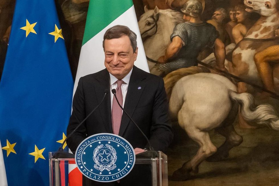 El primer ministro de Italia, Mario Draghi.