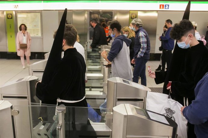 El metro de Málaga transporta a más de 181.000 usuarios en Semana Santa, un 4% más que en el mismo periodo de 2019