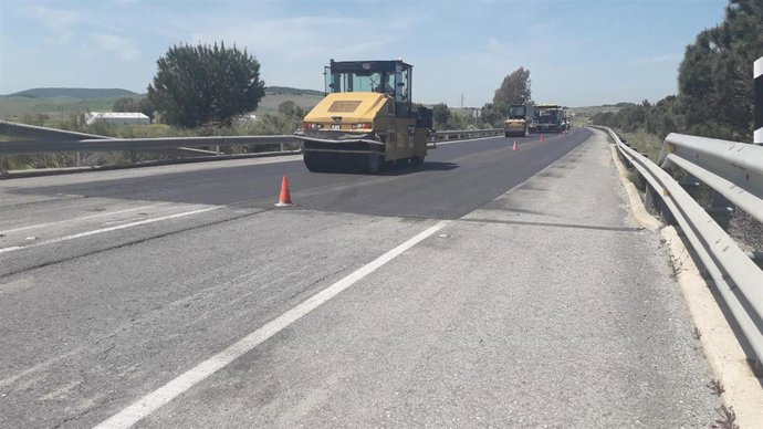 Obras en la A-390 en Medina Sidonia.