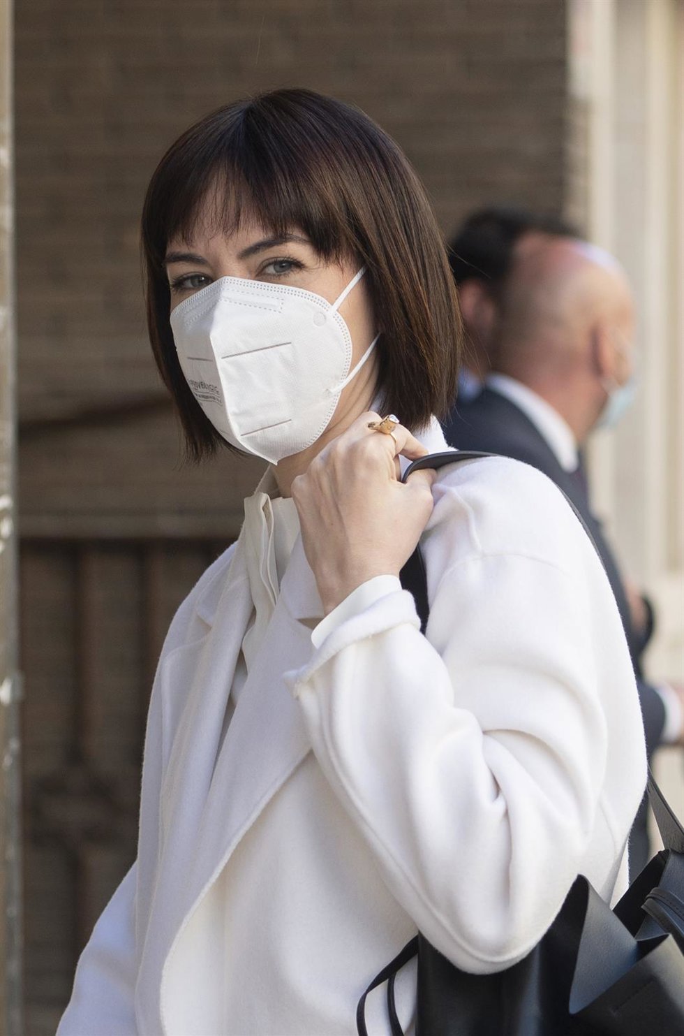 La ministra de Ciencia e Innovación, Diana Morant, a su llegada a una reunión de la Ejecutiva Federal del PSOE, en la sede socialista de la calle Ferraz, a 18 de abril de 2022, en Madrid (España).
