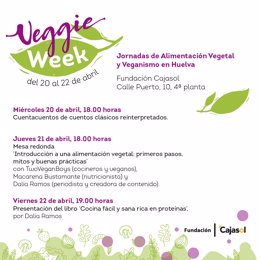 Cartel de la 'Veggie Week' de la Fundación Cajasol en Huelva.