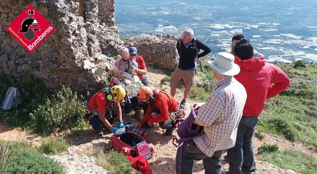 Rescate de una senderista de 73 años en la sierra de Bernia