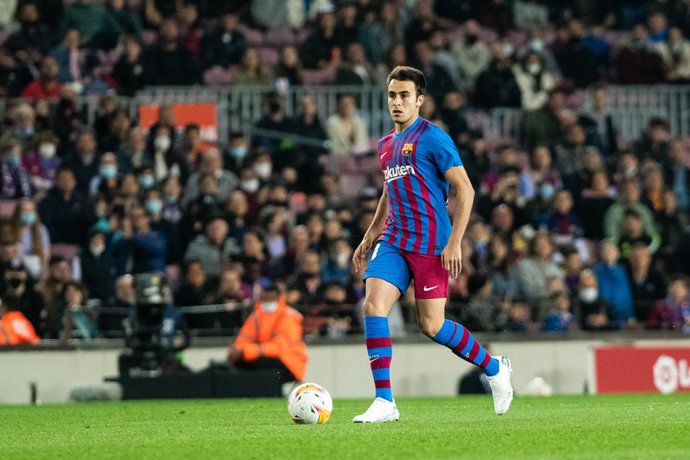 Eric Garcia of FC Barcelona in action during La Liga football match played between FC Barcelona and Cadiz CF at Camp Nou stadium on April 18, 2022, in Barcelona, Spain.
