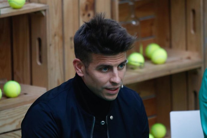 Archivo - Gerard Pique, President of Kosmos, attends during the presentation of Davis Cup celebrated on november 03, 2021, in Madrid, Spain.