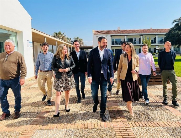 El secretario general del PSOE de Málaga, Daniel Pérez, en el consejo de ciudad formado por los secretarios generales de las diferentes agrupaciones de distrito