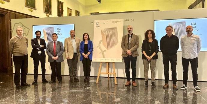 Presentación del Día del Libro en el Ayuntamiento de Zaragoza.