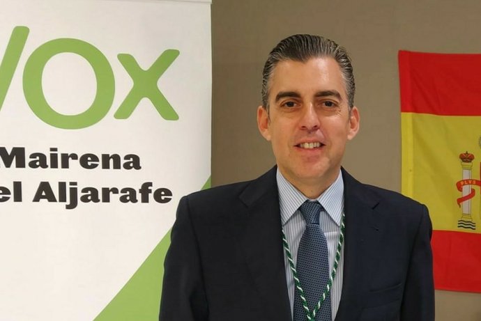El portavoz del grupo municipal Vox en Mairena del Aljarafe (Sevilla), Juan Miguel Espinar.