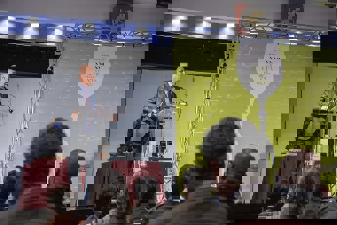 El presidente de la Diputación de Córdoba, Antonio Ruiz, en la presentación de la Cata del Vino