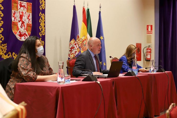 El presidente de la Diputación de Córdoba, Antonio Ruiz, durante el Pleno de la institución provincial.