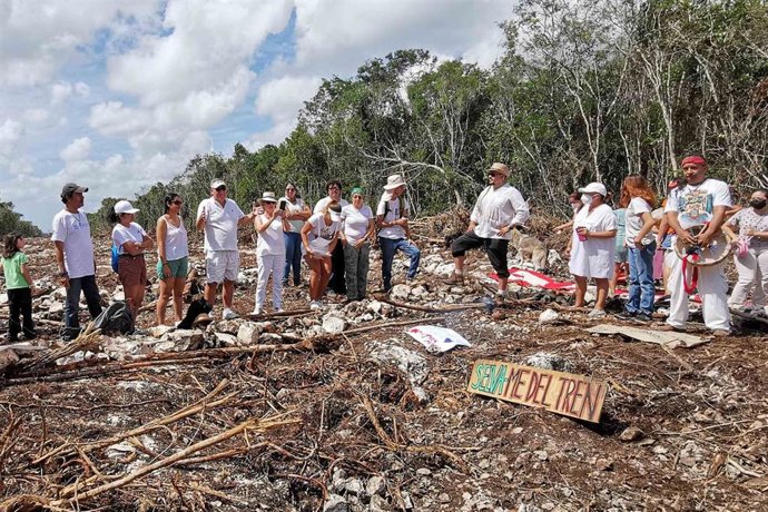 Protestas contra el Tramo 5 del Tren Maya en México