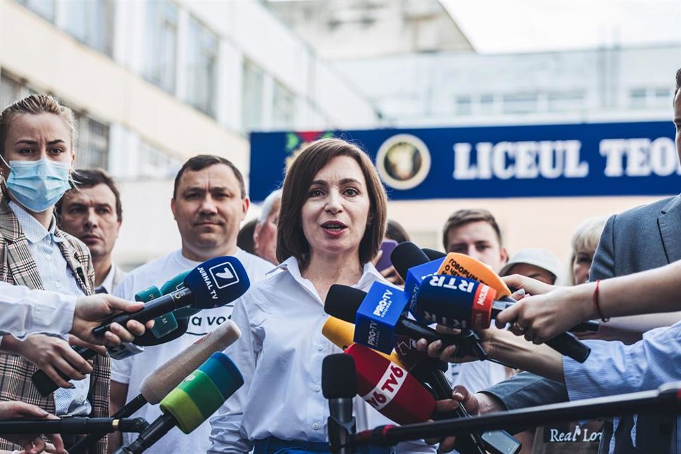 Archivo - La presidenta de Moldavia, Maia Sandu