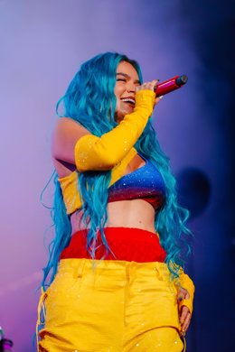 Photo: Felipe Orvi | Karol G on the Coachella Stage Weekend 1 at Coachella Arts & Music Festival in Indio, California. (PRNewsfoto/Universal Music Latin Entertainment)