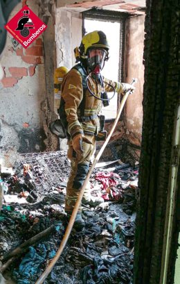 Incendio de una vivienda en Almoradí