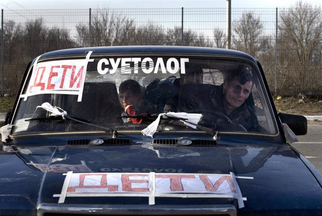 Un coche con civiles en la región de Zaporiyia