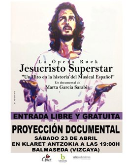 Cartel proyección musicial en Balmaseda.