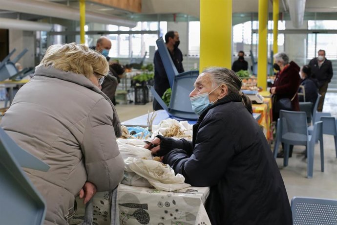 Mercado tradicional de la Plaza de Abastos de Lugo.