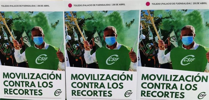 Movilización CSIF en el Palacio de Fuensalida el 28 de abril