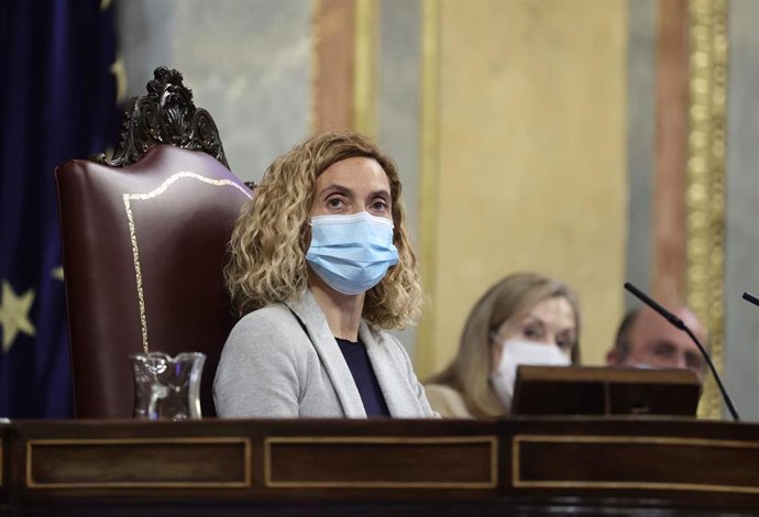 La presidenta del Congreso, Meritxell Batet, en una sesión plenaria, en el Congreso de los Diputados