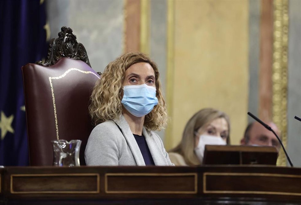 La presidenta del Congreso, Meritxell Batet, en una sesión plenaria, en el Congreso de los Diputados