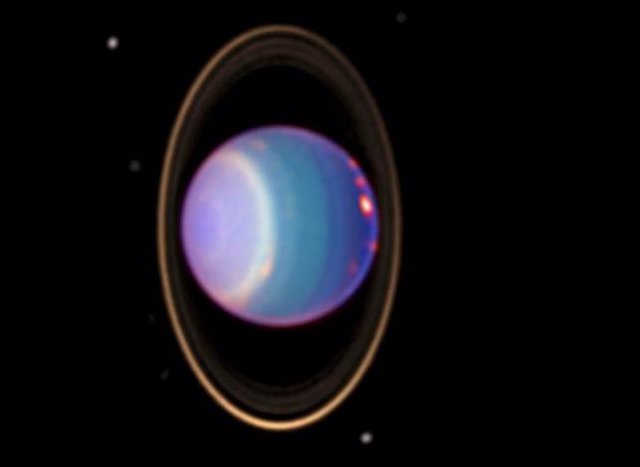 Imagen de Urano tomada con el telescopio Hubble
