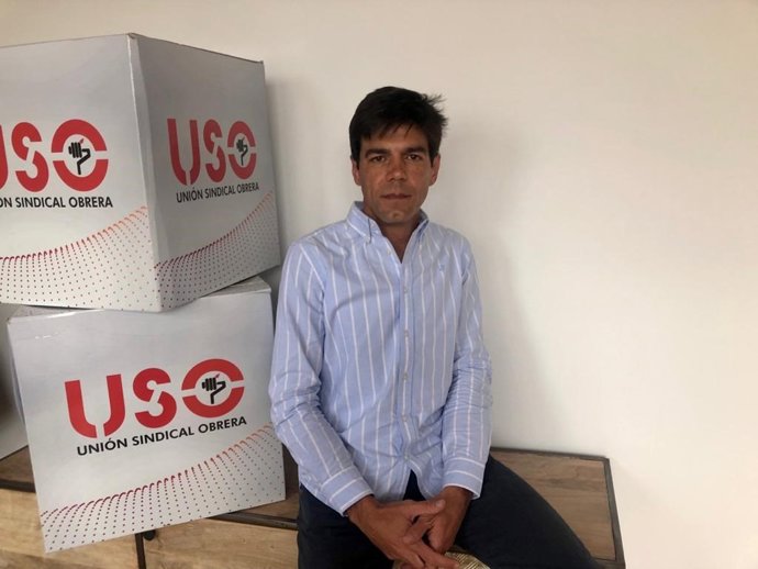 Archivo - El secretario general de USO, Joaquín Pérez.