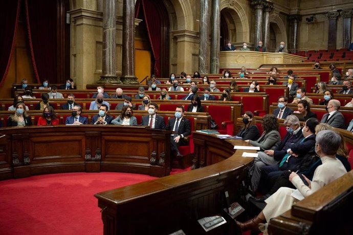 Sesión del pleno del Parlament. Foto de archivo.