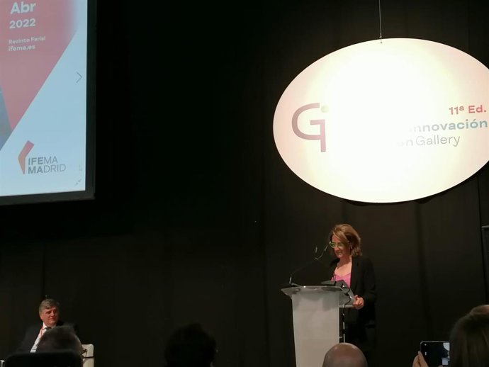 La ministra para la Transició Ecológica y el Reto Demográfico durante su intervención en la inauguración de Motortec.