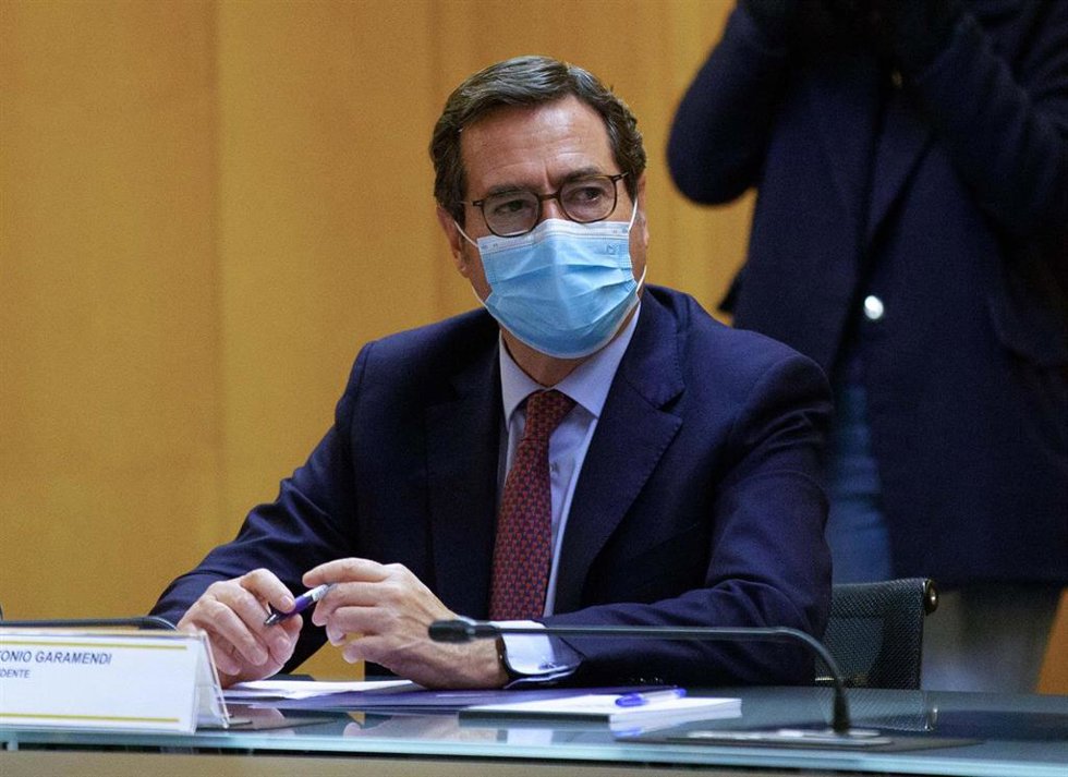 El presidente de la CEOE, Antonio Garamendi, en una imagen de archivo.