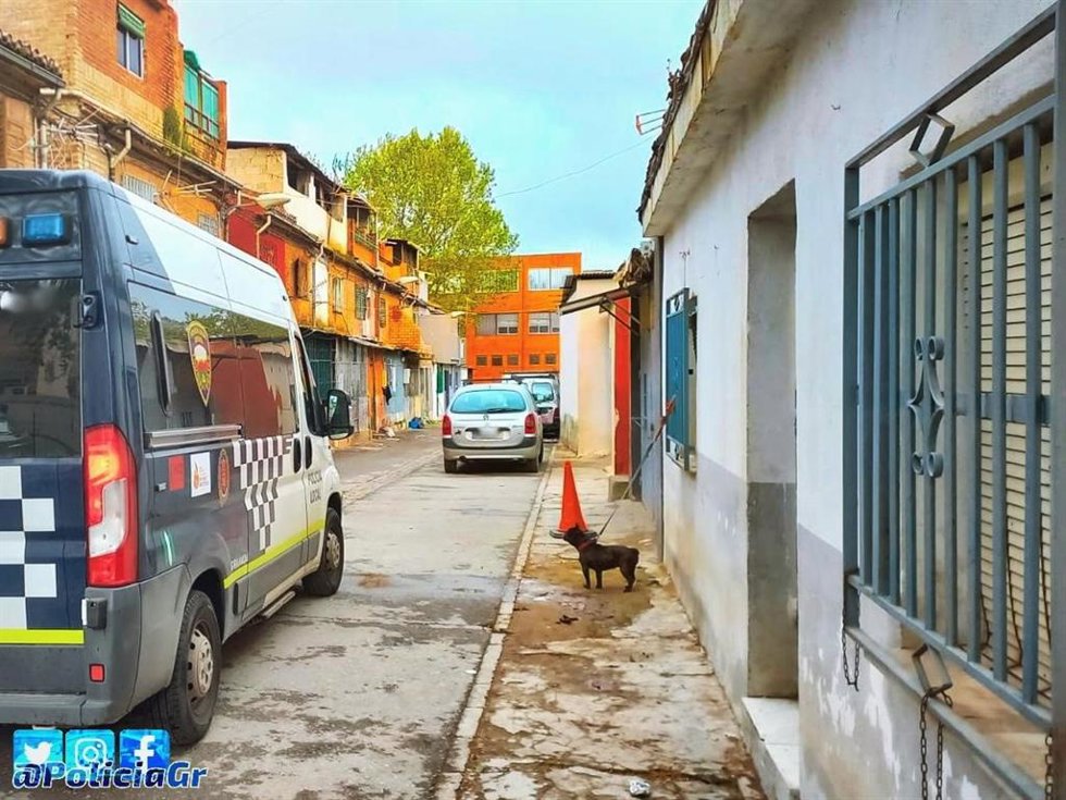 Zona de la detención de un delincuente en la zona norte de Granada