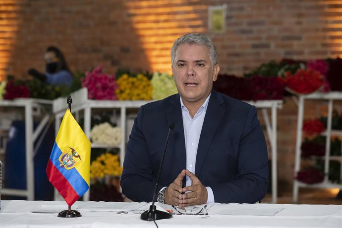 Archivo - El presidente de Colombia, Iván Duque