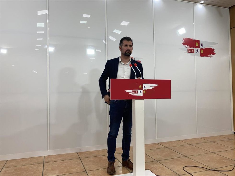Tudanca, durante su intervención tras la Comisión Ejecutiva Autonómica.