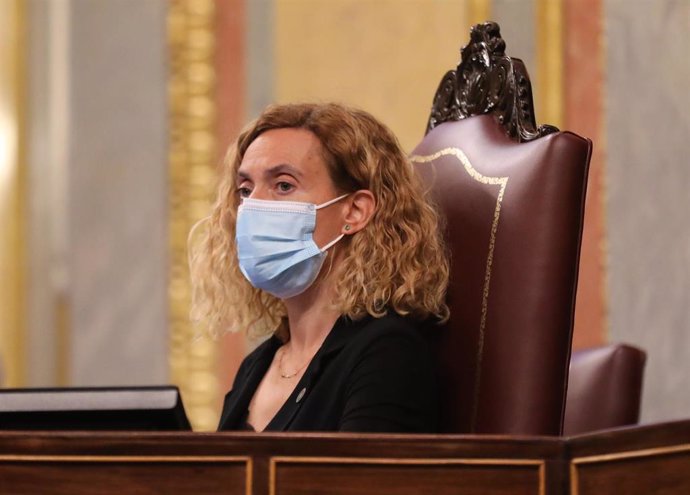 La presidenta del Congreso de los Diputados, Meritxell Batet, en una sesión plenaria en el Congreso de los Diputados, a 29 de marzo de 2022, en Madrid (España). 