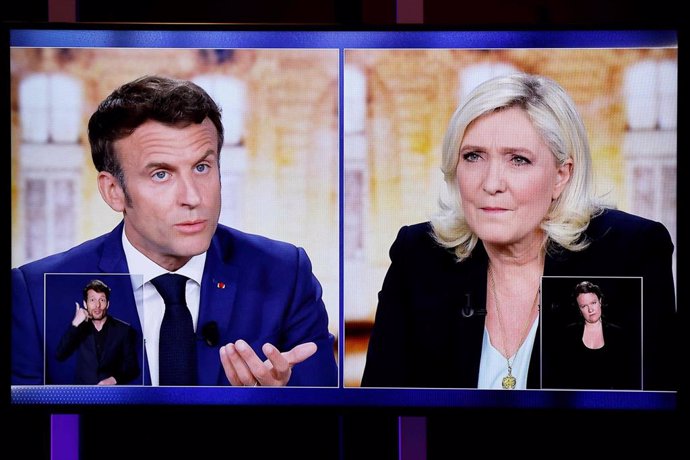 Debate televisado entre Emmanuel Macron y Marine Le Pen