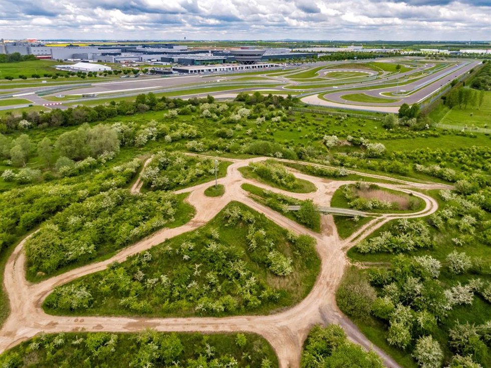 Alrededores de la planta de Porsche en Leipzig (Alemania)