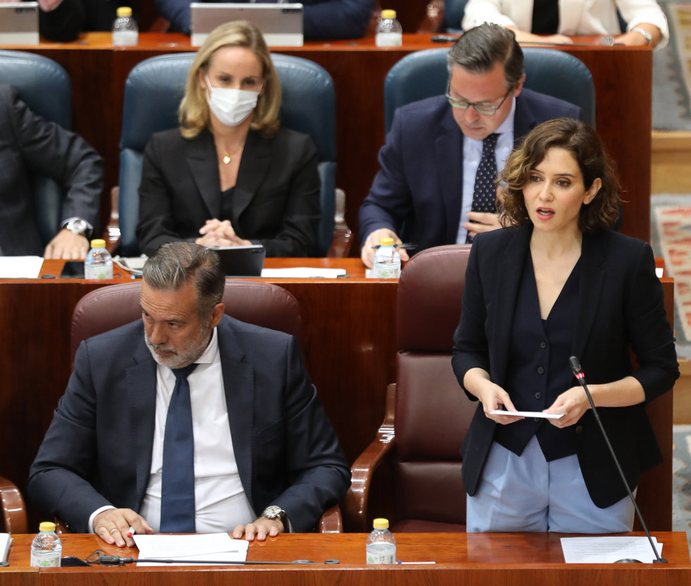 Isabel Díaz Ayuso en la Asamblea de Madrid