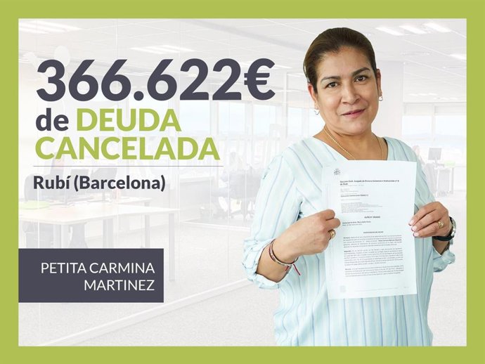 Petita Carmina Martínez, exonerada con Repara Tu Deuda