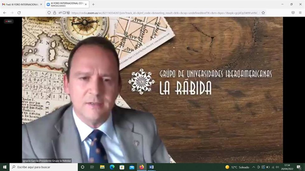 El rector de la UNIA participa en el III Foro Construyendo Ciudadanía Planetaria